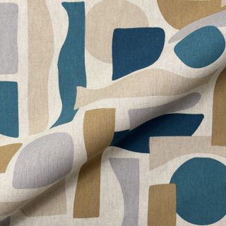 Dekorativno blago Linenlook Abstract Form Fusion