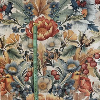 Dekorativno blago premium Linenlook Bloom Fruit Paradise digital print