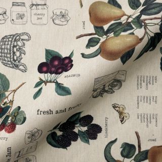 Dekorativna tkanina premium Linenlook Redfruit Jam Recipe digital print