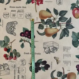 Dekorativno blago premium Linenlook Redfruit Jam Recipe digital print