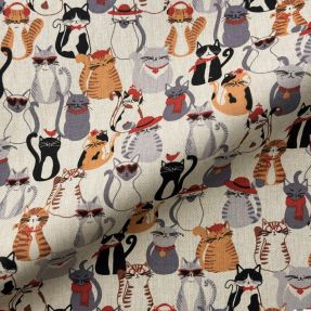 Dekorativno blago Linenlook Cat Dress Up