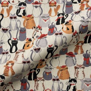Dekorativno blago Linenlook Cat Dress Up
