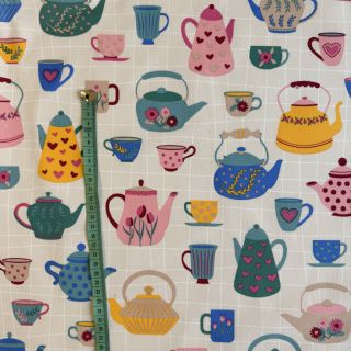 Dekorativno blago premium Happy Teapot Party