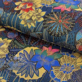 Dekorativno blago jacquard Opium allover bleu