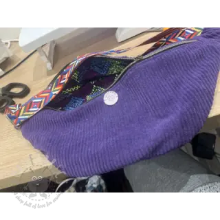 Žamet 6W WASHED STRETCH purple