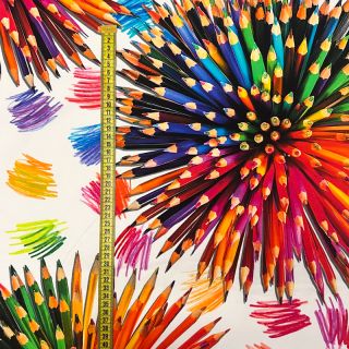 Pletene tkanine Pencil explosion PANEL digital print