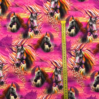 Pletene tkanine Fancy Horses PANEL digital print