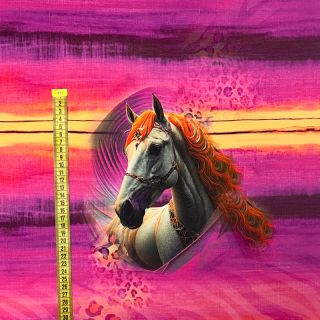 Pletene tkanine Fancy Horses PANEL digital print