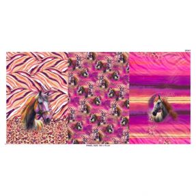 Pletene tkanine Fancy Horses PANEL digital print