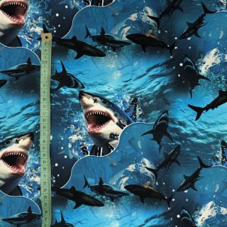 Pletene tkanine Great white digital print