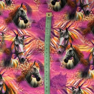 Pletene tkanine Fancy Horses digital print