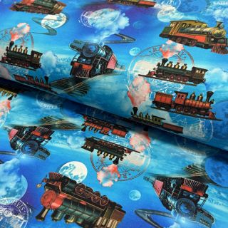 Pletene tkanine Sky Train digital print