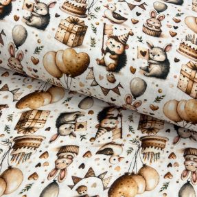 Dvojna gaza/muslin Cuties design D digital print