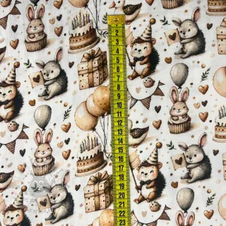 Dvojna gaza/muslin Cuties design D digital print