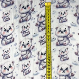 Dvojna gaza/muslin Little friends design A digital print