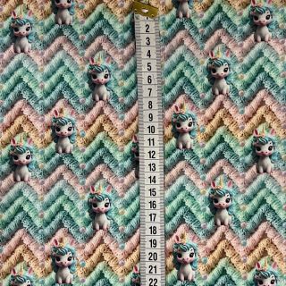 Pletenina Cutie Unicorn digital print