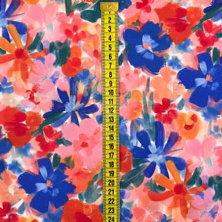 Viskoza RADIANCE Cornelia flowers pink digital print