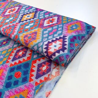 Viskoza RADIANCE Geometric petrol digital print