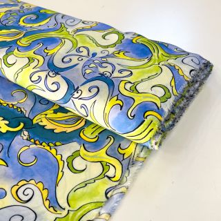 Viskoza RADIANCE Abstract paisley blue digital print
