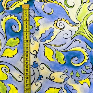 Viskoza RADIANCE Abstract paisley blue digital print