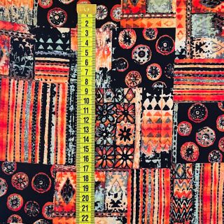 Viskoza RADIANCE Patchwork geometric digital print