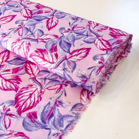 Viskoza RADIANCE Anabella leaves pink digital print