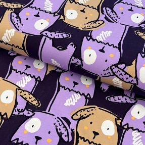 Úplet Funny dogs dark purple