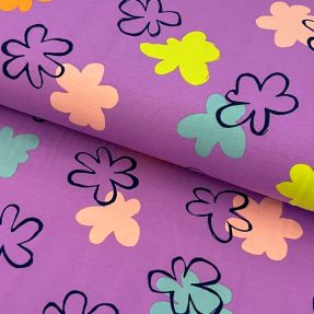 Pletenina Flower prints lavender