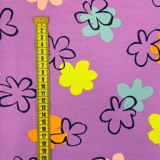 Pletenina Flower prints lavender