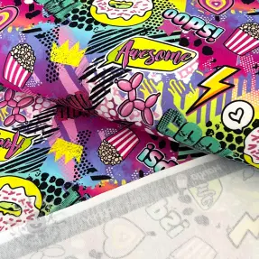 Prevešanka Manga fuchsia digital print