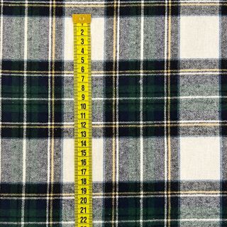 Bombažna tkanina YARN DYED CHECK BRUSHED Daniel ecru navy