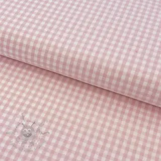 Bombažna tkanina YARN DYED CHECK BRUSHED light rose