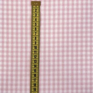 Bombažna tkanina YARN DYED CHECK BRUSHED light rose