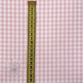 Bombažna tkanina YARN DYED CHECK BRUSHED light rose