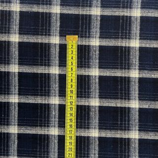 Viscose Scottish Check YARN DYED BRUSHED navy
