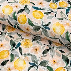 Dvoslojna gaza/muslin Fresh lemons digital print