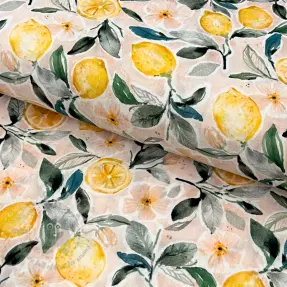 Dvoslojna gaza/muslin Fresh lemons digital print