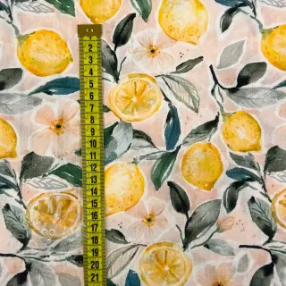 Dvoslojna gaza/muslin Fresh lemons digital print