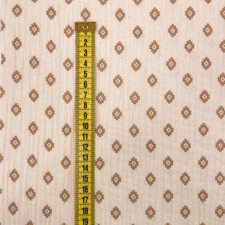 Dvoslojna gaza/muslin Bohemian SIMPLY NATURAL digital print ORGANIC