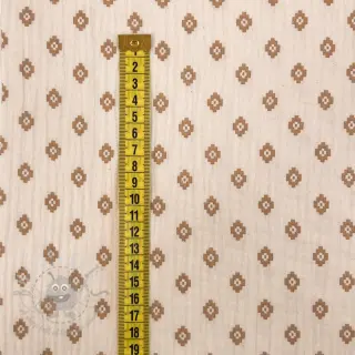 Dvoslojna tetra tjanina/muslin Bohemian SIMPLY NATURAL digital print ORGANIC