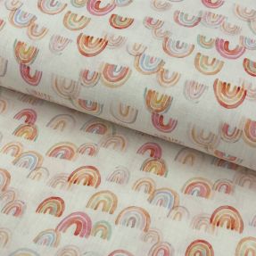 Dvoslojna gaza/muslin Magic rainbows digital print
