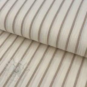Dvoslojna gaza/muslin YARN DYED Thin strip beige