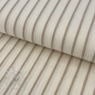 Dvoslojna gaza/muslin YARN DYED Thin strip beige