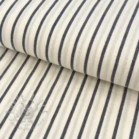 Dvoslojna gaza/muslin YARN DYED Thin strip navy