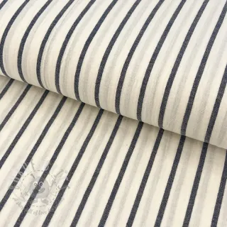 Dvoslojna gaza/muslin YARN DYED Thin strip navy