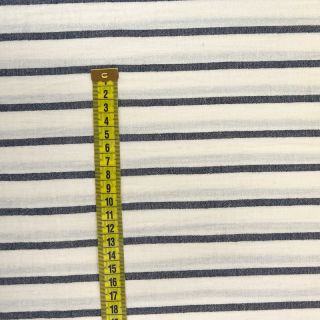 Dvoslojna gaza/muslin YARN DYED Thin strip navy