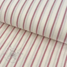 Dvoslojna gaza/muslin YARN DYED Thin strip mauve