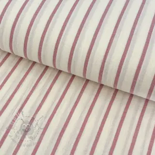 Dvoslojna gaza/muslin YARN DYED Thin strip mauve