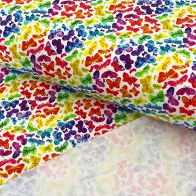Tkanina za trenirke Rainbows BUTTERFLY digital print
