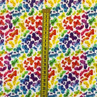 Tkanina za trenirke Rainbows BUTTERFLY digital print